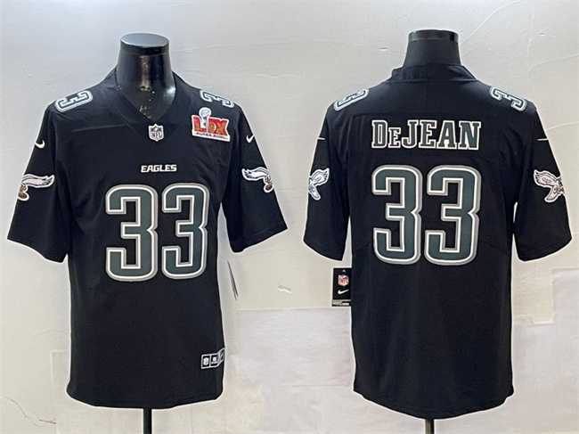 Men's Philadelphia Eagles #33 Cooper DeJean Black 2025 Super Bowl LIX Patch Fashion New Vapor Untouchable Limited Stitched Jersey Dzhi,We sell and wholesale Men's Philadelphia Eagles #33 Cooper DeJean Black 2025 Super Bowl LIX Patch Fashion New Vapor Untouchable Limited Stitched Jersey Dzhi on line form chian!